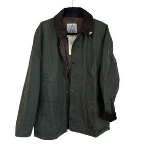 John Partridge England Men’s Landowner Sage British Waxed Cotton Jacket Sz L NWT